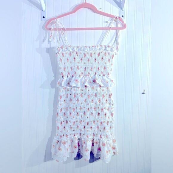 Storia Ruffle Floral Mini Dress Sz S - Picture 1 of 6